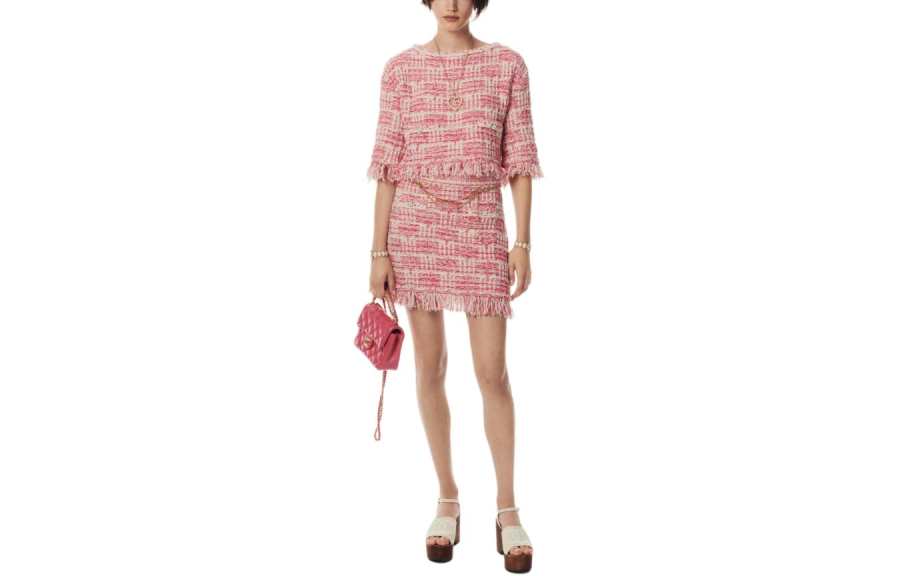 CHANEL 24 Spring Summer New Arrivals Knitwear Women's Pink