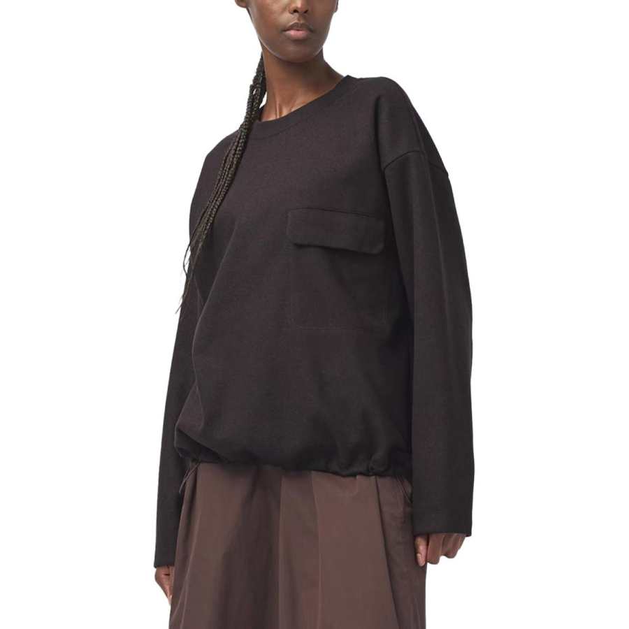 UNIQLO U Collection Sweatshirts Women's Dark Umber Crew Neck Moderate