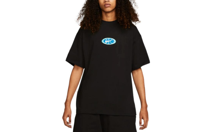 Nike Nike T Shirts Men's Black Crew Neck Moderate Straight Fit