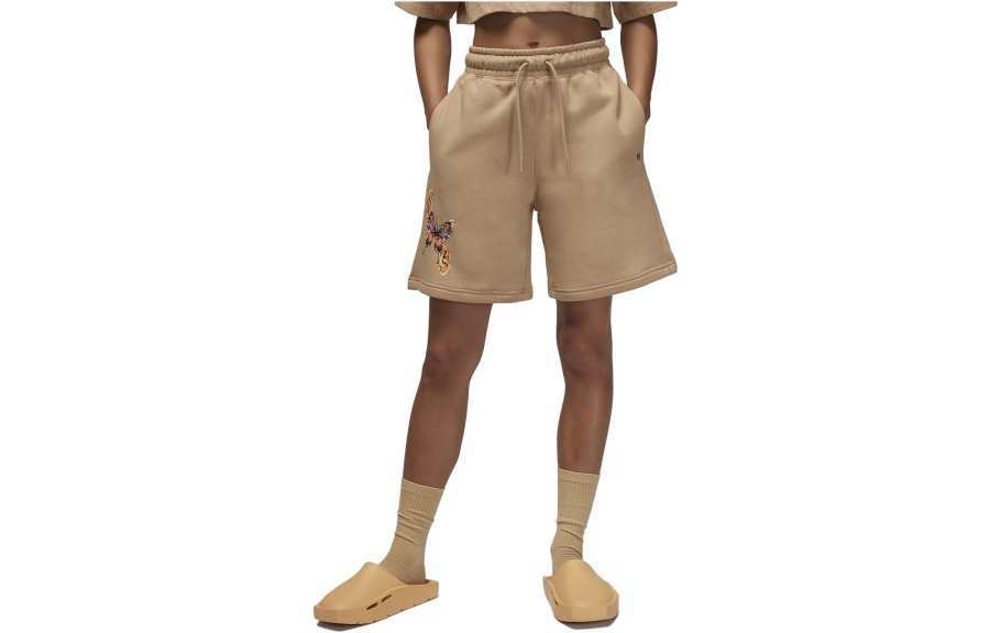 Jordan Jordan Artist Series By Jordan Moss Sports Shorts Women's Khaki Moderate Knitted Shorts