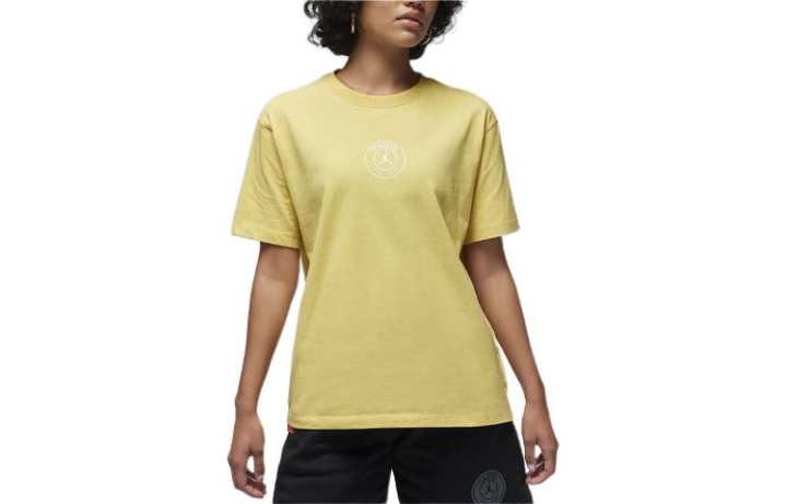Jordan Jordan Paris Saint Germain Drop Shoulder Sleeve T Shirt Women's Saturn Gold