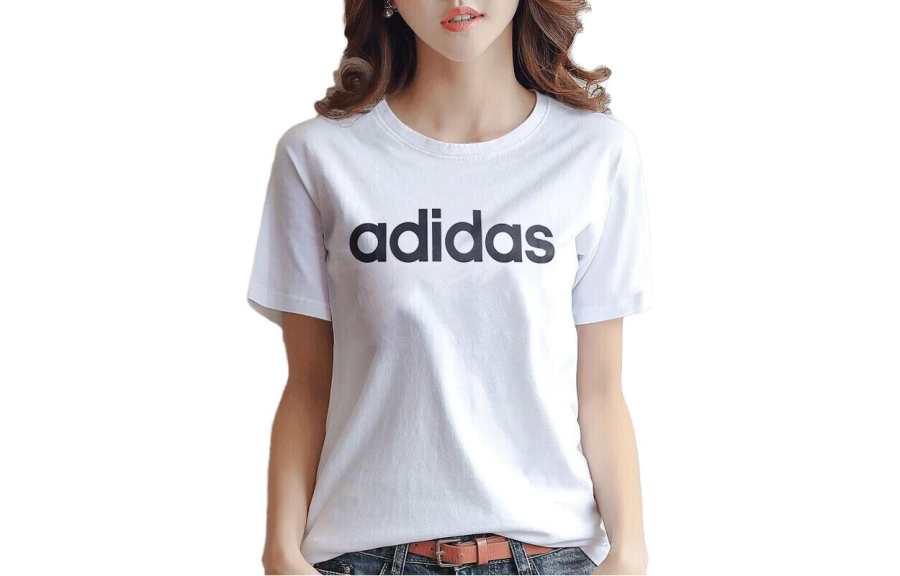Adidas Adidas T Shirts Women's White Crew Neck Moderate Straight Fit