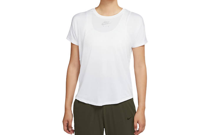 Nike Nike T Shirts Women's White Crew Neck Moderate Straight Fit