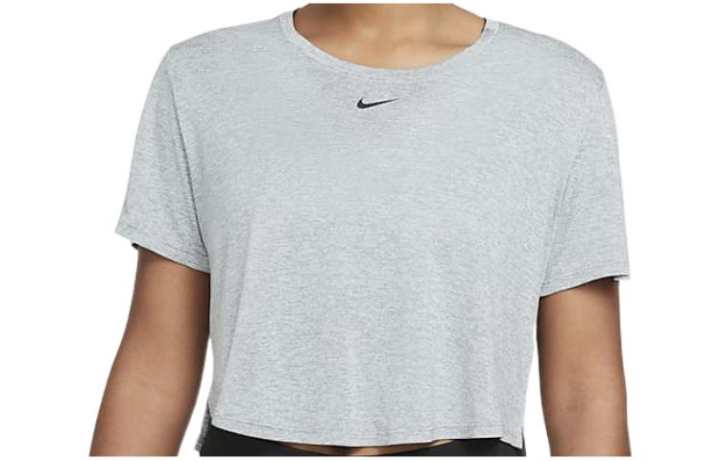 Nike Nike T Shirts Women's Gray Crew Neck Moderate