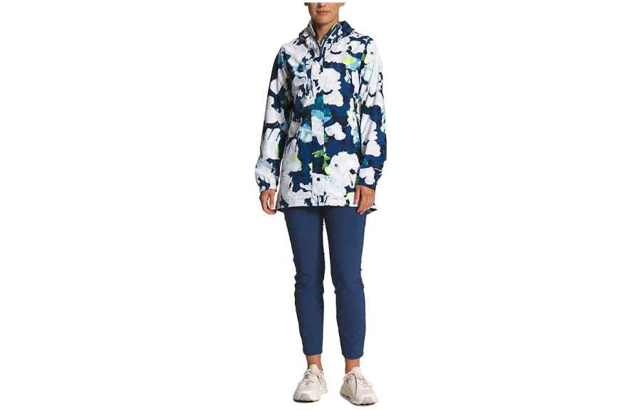 THE NORTH FACE Parka Coats Women's White Blue Hooded Moderate
