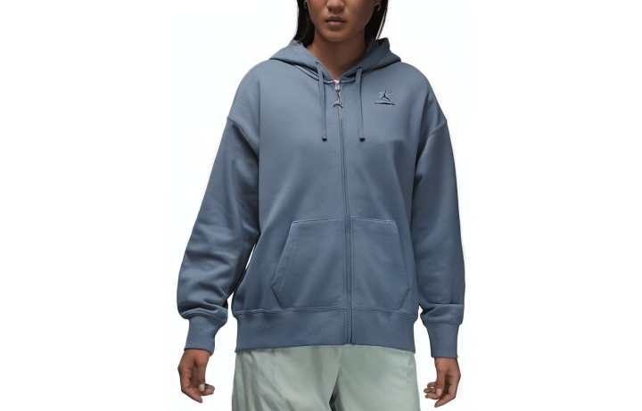 Jordan Jordan Sweatshirts Women's Blue Hooded Moderate Cardigan