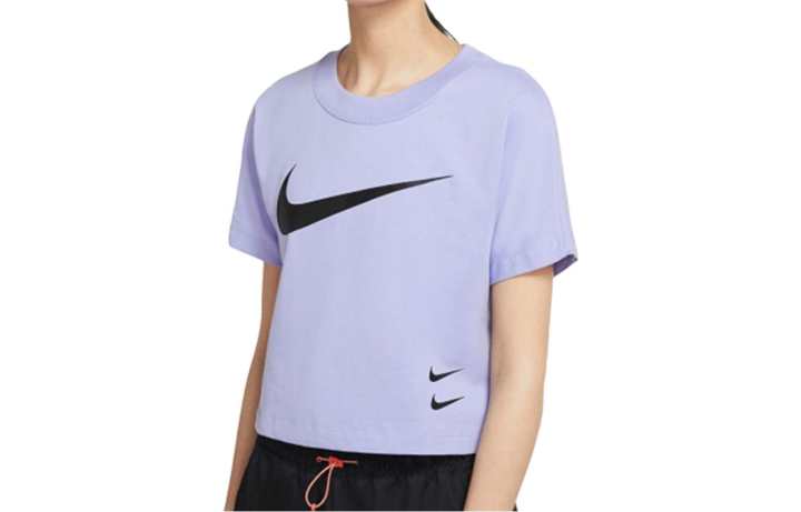 Nike Nike T Shirts Women's Purple Crew Neck Moderate
