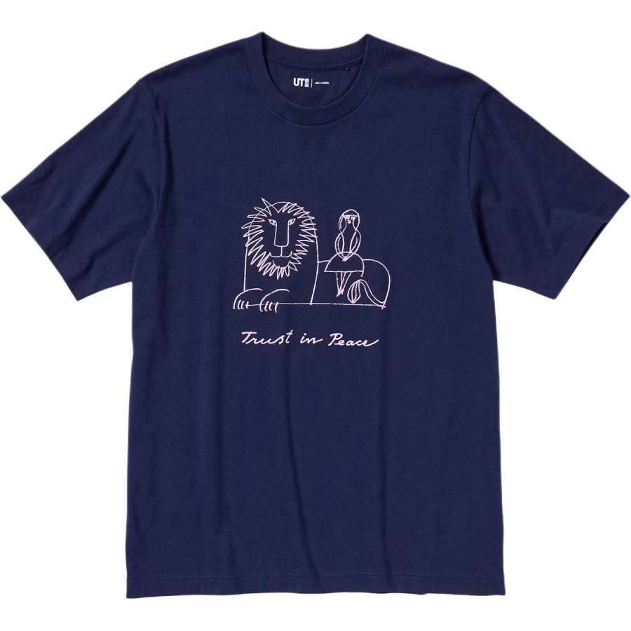 UNIQLO T Shirt Unisex Marine Blue