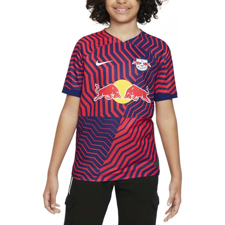 Nike Nike Dri Fit Rise 365 RB Leipzig 2023/24 Stadium Away T Shirt Global Red Teenagers