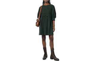 See By Chloe 【Previous Season】lace embroidered shift dress