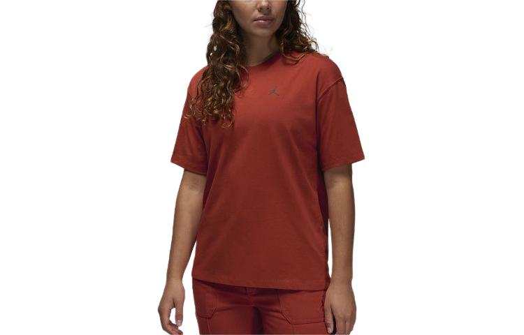 Jordan Jordan Drop Shoulder Sleeve T Shirt Women's Sand Dune Red
