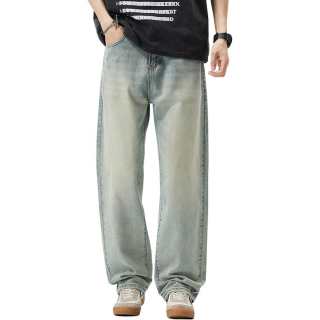 Izzue Jeans Unisex Light Blue Thin Straight Fit Pants