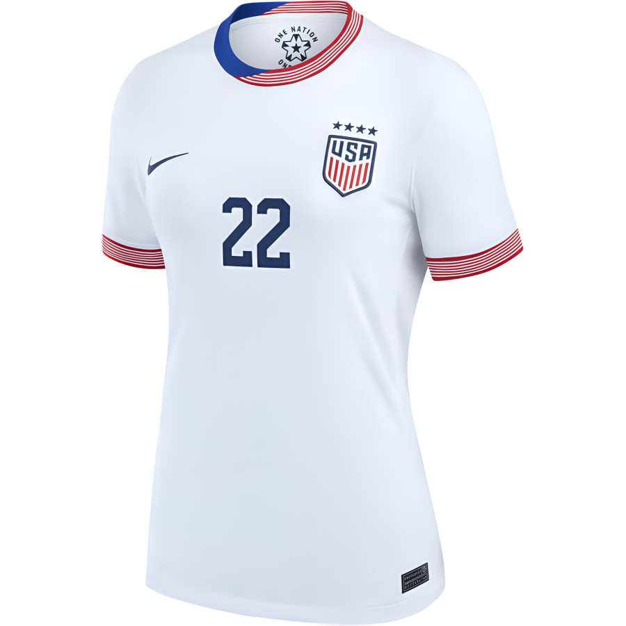 Nike Nike United States National Team Soccer Jerseys Women's White Crew Neck Moderate