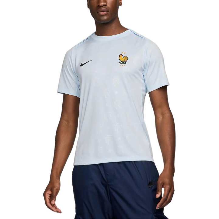 Nike Nike France National Team Soccer Jersey Men's Half Blue/Black Blue