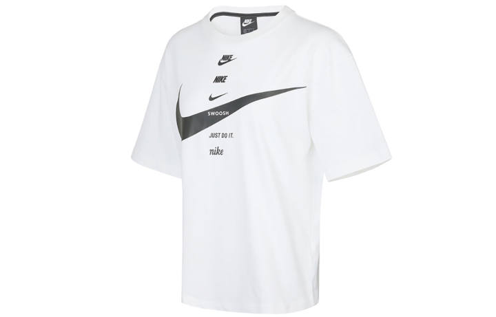 Nike Nike Drop Shoulder Sleeve T Shirt Women's White