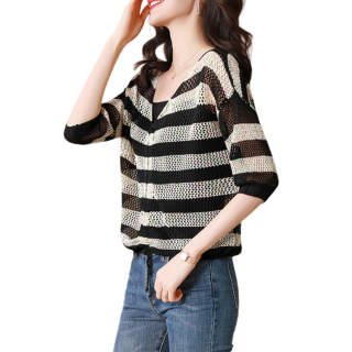 SIBAISHE Knitwear Women's V Neck Thin Other