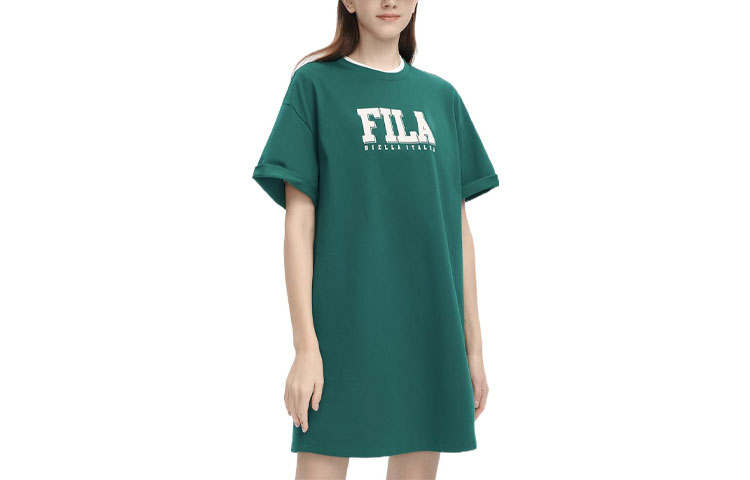 FILA Short Sleeved Dress Women's Chrysanthemum Quartz Green