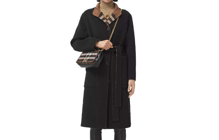 Burberry Coats Women's Lapel Moderate Straight Fit