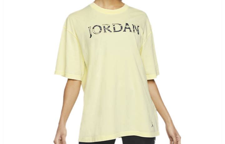 Jordan Jordan Drop Shoulder Sleeve T Shirt Women's Light Lemon Yellow Green