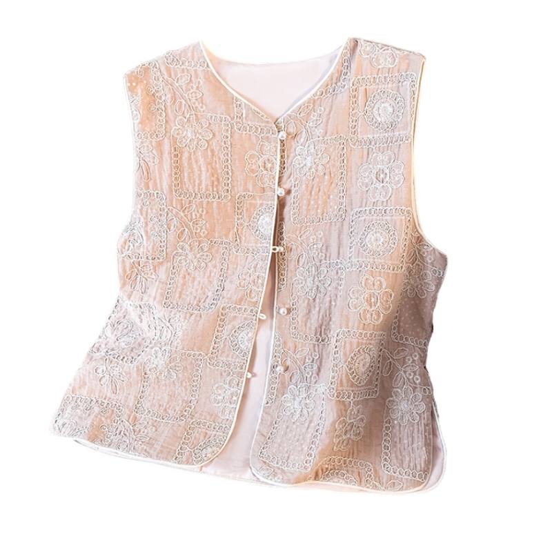 SIXUSICHOU Vests Women's Crew Neck Moderate Other