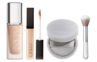 UNNY CLUB Foundation Concealer Loose Powder Makeup Sets Natural Long Lasting Non Cakey 30ml+8.5g+5g+Brushes