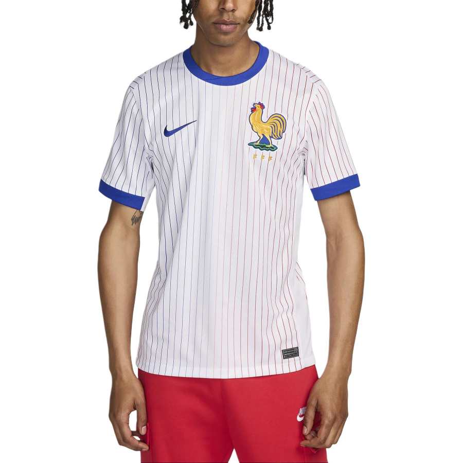 Nike Nike France National Team FFF Women's Team 2024/25 Stadium Away Soccer Jersey Men's White
