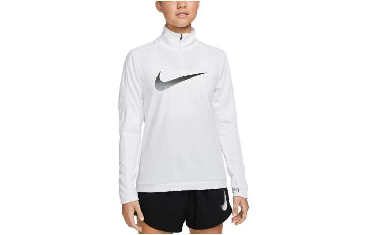 Nike Nike T Shirts Women's White Stand Collar Moderate Straight Fit