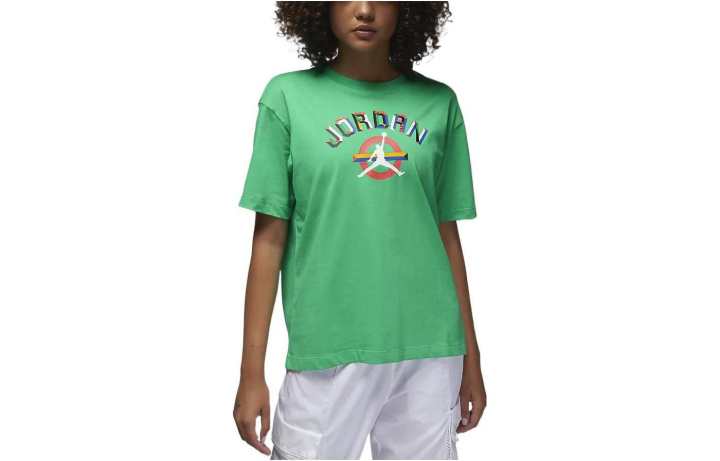 Nike Nike T Shirts Women's Green Crew Neck Moderate