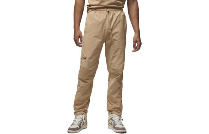 Jordan Jordan ESSENTIALS Knitted Sweatpants Men's Apricot Moderate Straight Fit Pants