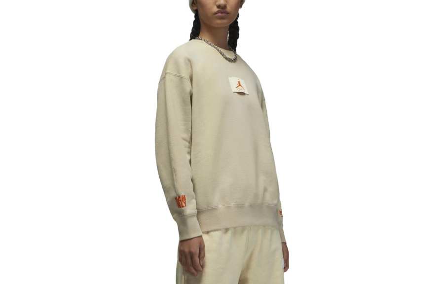 Jordan Jordan Sweatshirts Women's Rattan Brown Crew Neck Moderate Regular