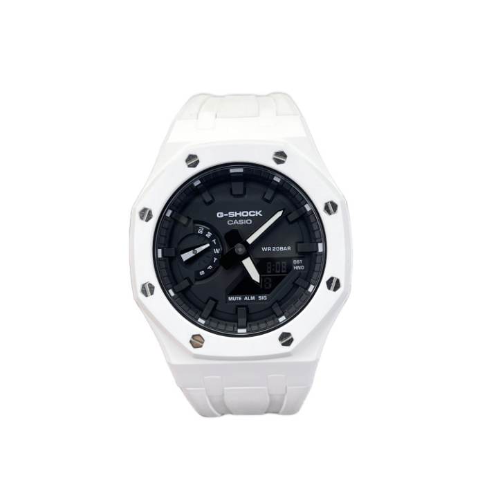 CASIO CASIO Custom Collection Quartz Movement Fluoroelastomer Strap Watch Unisex Black Dial