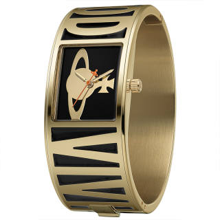 Vivienne Westwood Wrist Watches Quartz Movement Stainless Steel Watchband 37mm Black Dial Women's Watch