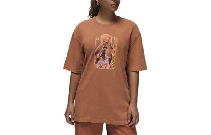 Jordan JORDAN Graphic T Shirt 'Dusty Peach/Dune Red'