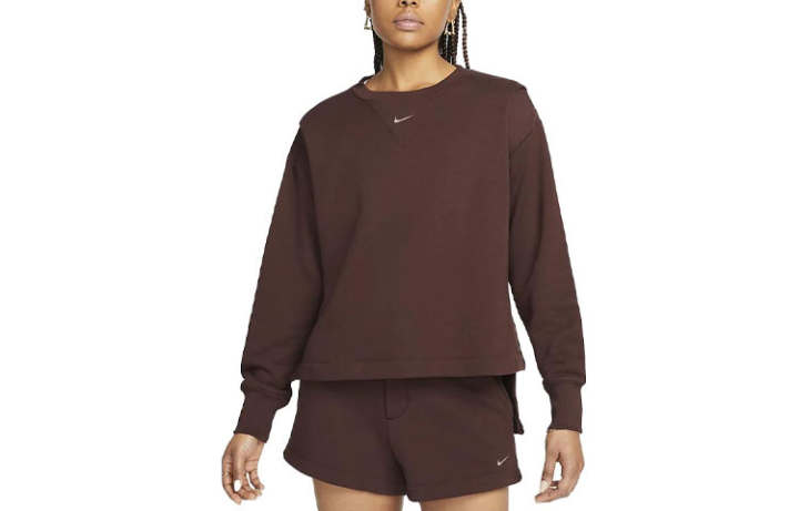 Nike Nike Sweatshirts Women's Dark Brown Crew Neck Moderate Regular