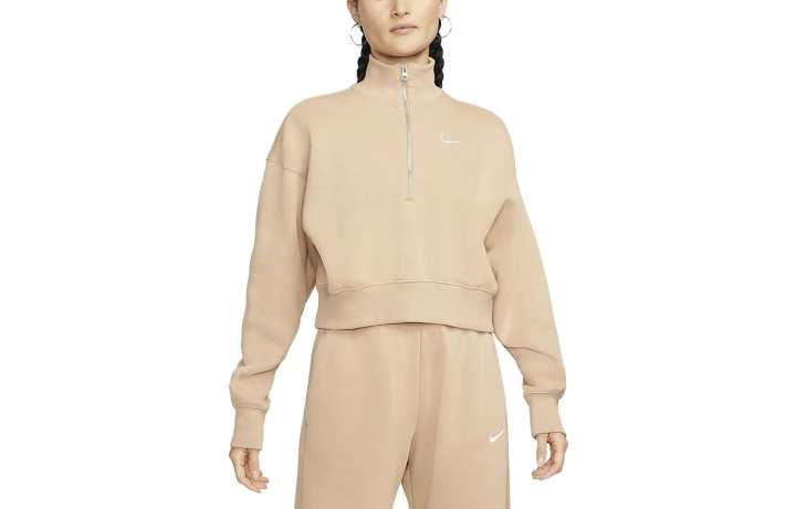 Nike Nike Sweatshirts Women's Khaki Stand Collar Moderate Regular