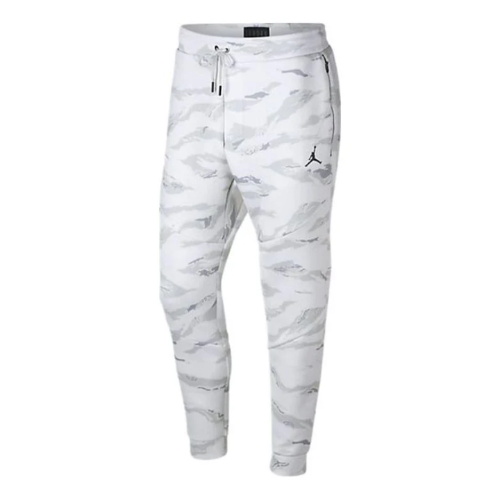 Jordan Jordan Knitted Sweatpants Men's White Moderate Straight Fit Pants
