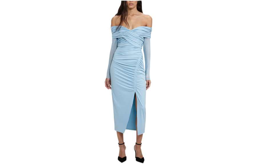 Self-portrait Self portrait Long Sleeved Dress Women's Haze Blue