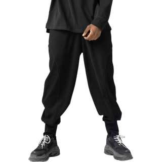 Bodydream Solid Color Loose Fit Casual Fleece Lined Elastic Cuff Knitted Sweatpants Men's