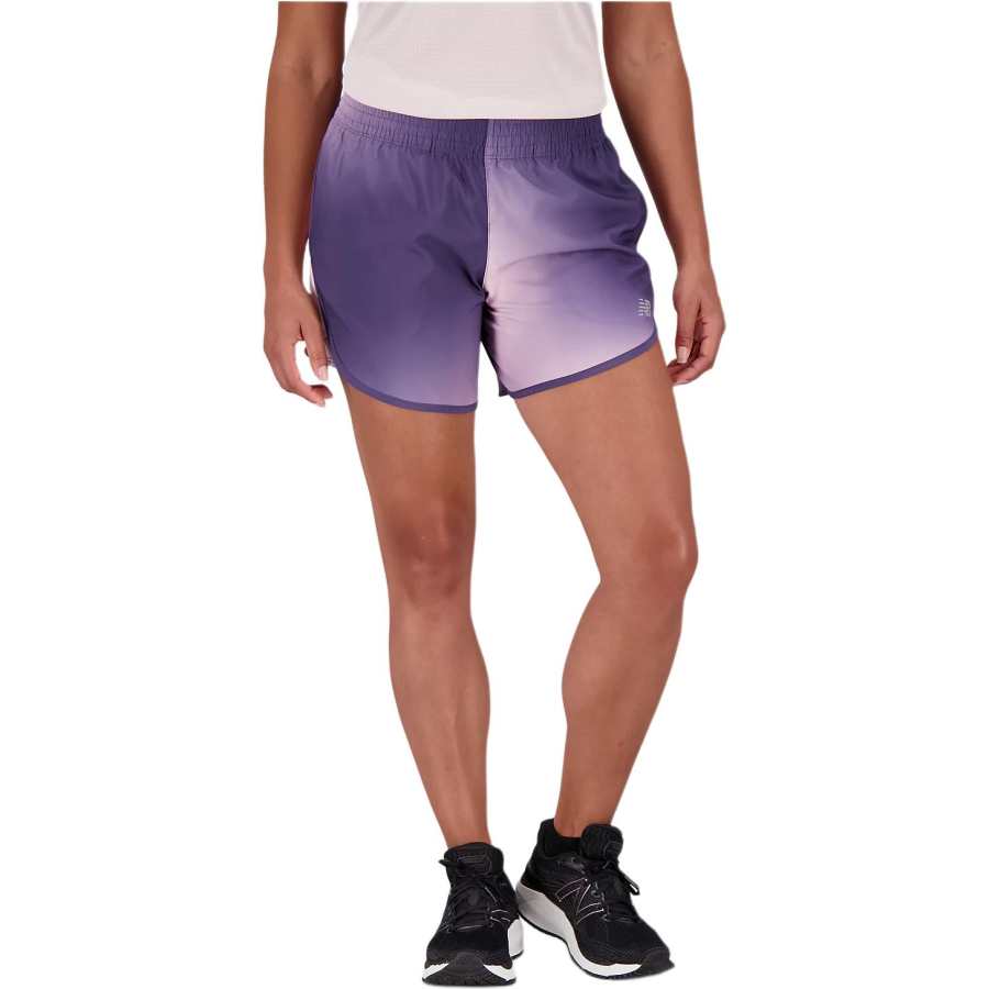 New Balance New Balance Printed Accelerate 5 Inch Short Sports Shorts Women's Lilac Cloud