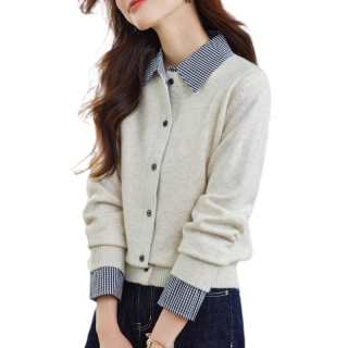 Beauty At 19 Knitwear Women's Lapel Moderate