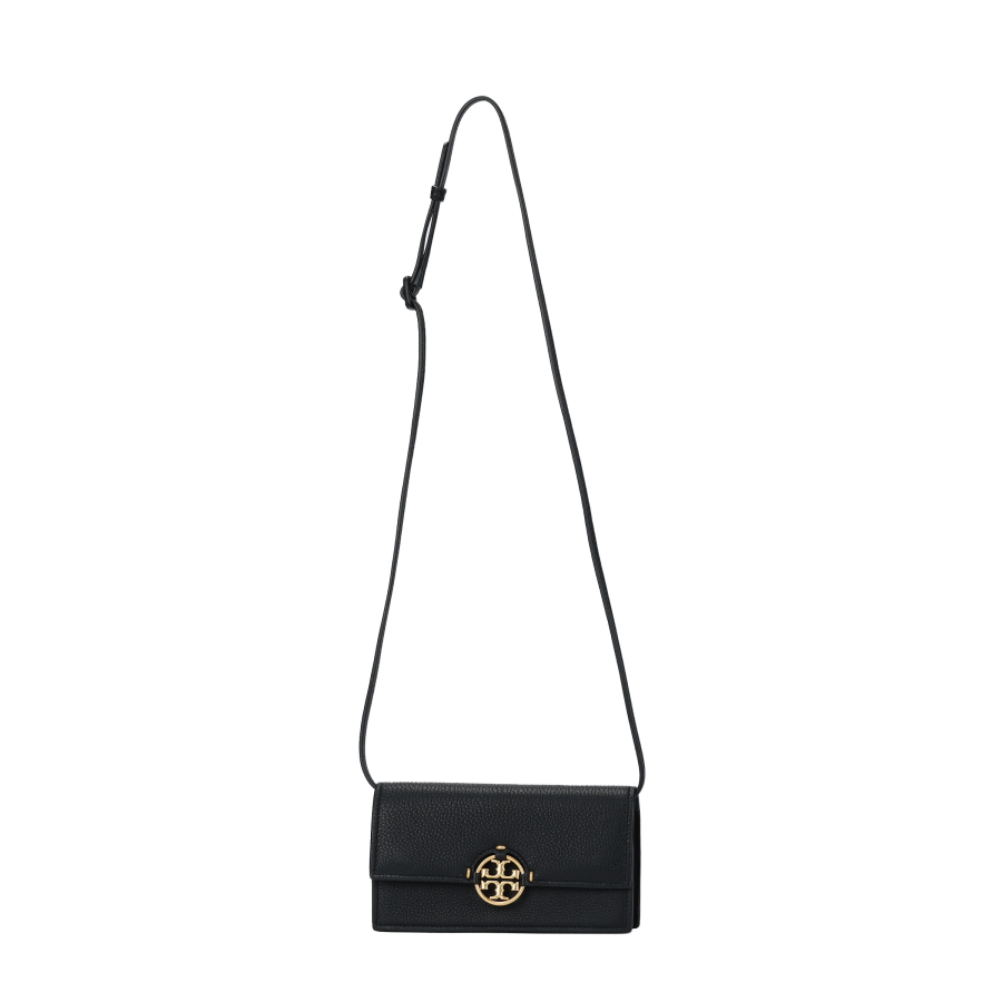 TORY BURCH Miller Leather Handheld Shoulder Bag, Crossbody Bag Regular Women's Black