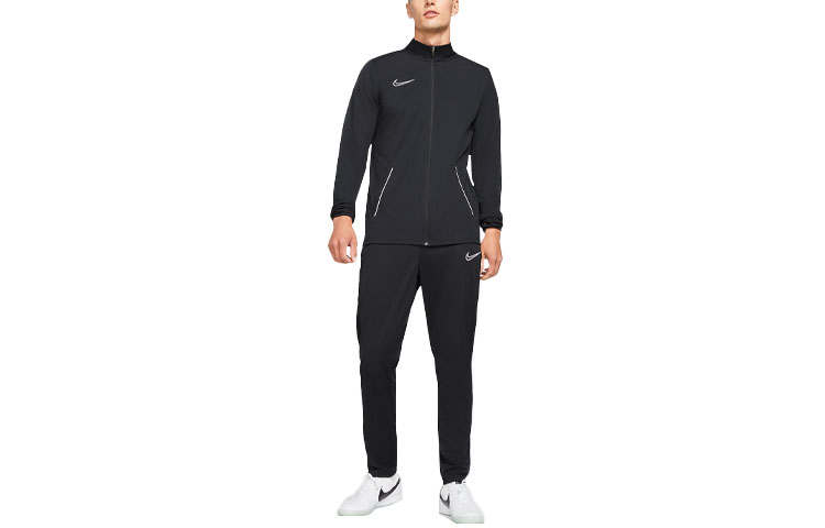 Nike Nike Dri Fit Casual Sportswear Men's Black Set Stand Collar Moderate