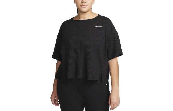 Nike Nike T Shirts Women's Black Crew Neck Moderate Straight Fit