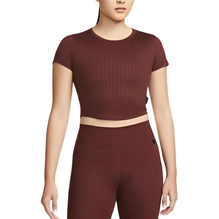 Nike Nike Crop Tops Women's Lunar Eclipse Bronze Crew Neck Moderate