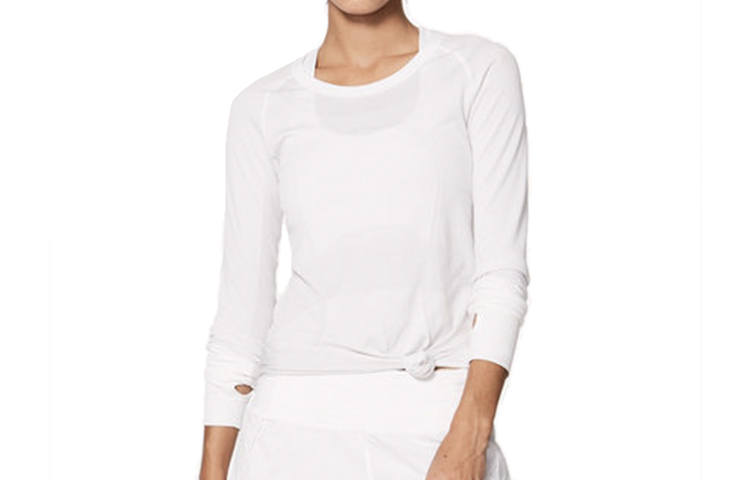 Lululemon Swiftly Tech T Shirts Women's White Crew Neck Moderate Straight Fit