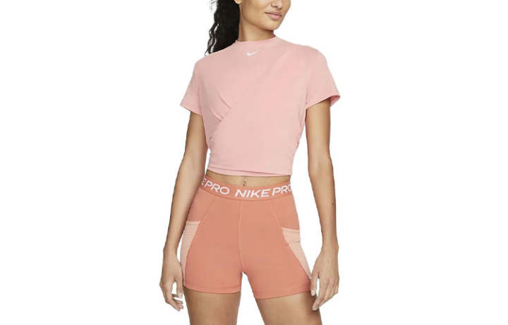 Nike Nike T Shirts Women's Lotus Color Crew Neck Moderate Straight Fit