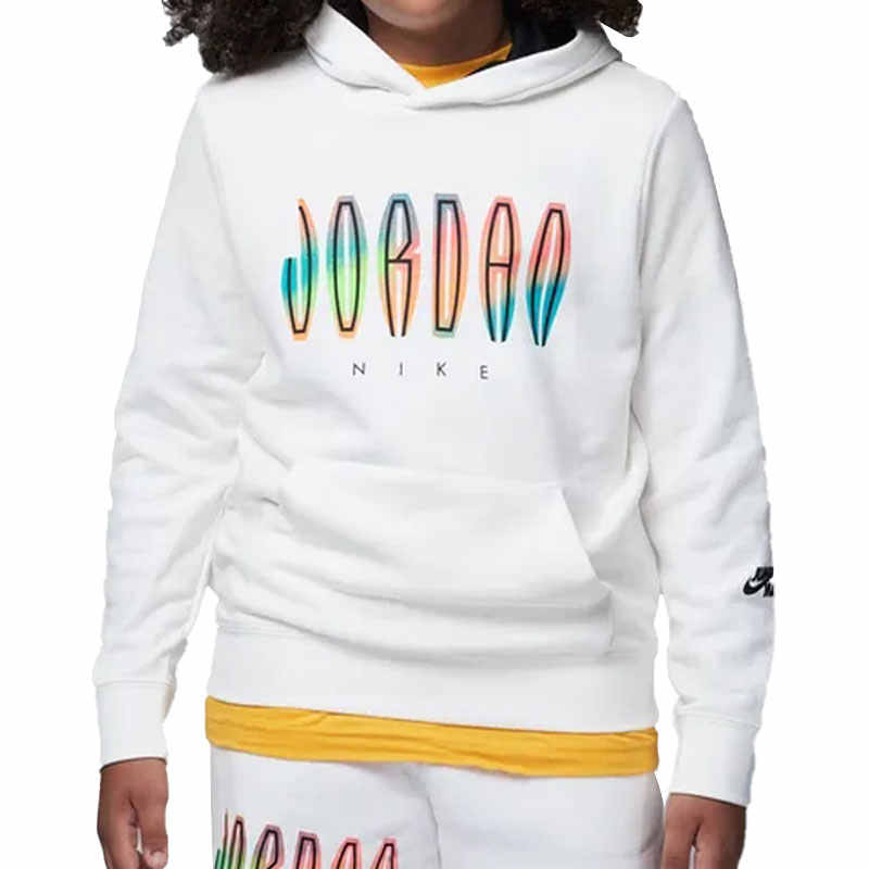 Jordan Jordan Sweatshirt Mj Mvp French Terry Pullover Hoodie Sail White Kids'