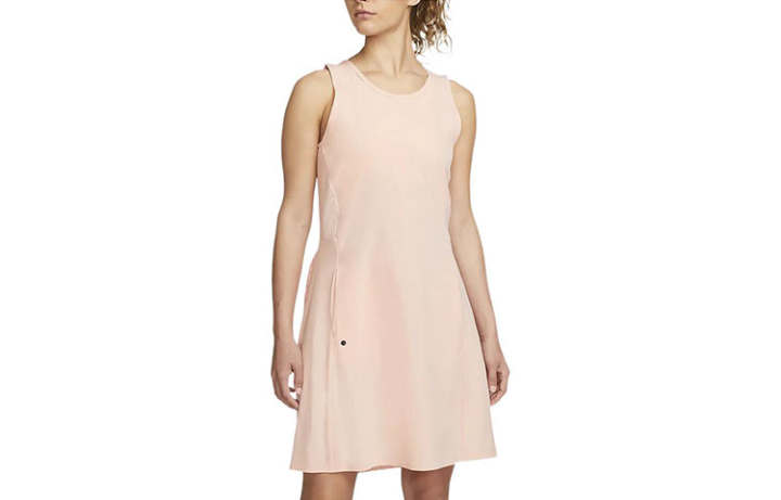 Nike Nike Sleeveless Dresses Women's Pink Crew Neck Moderate Short