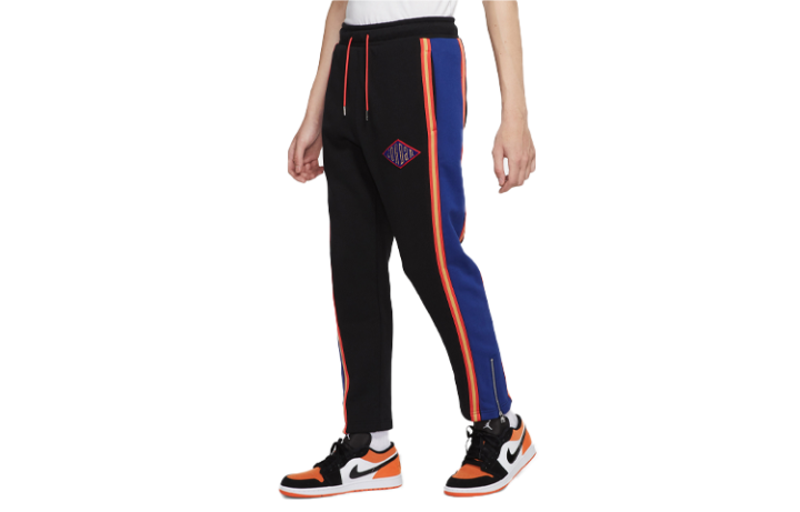 Jordan Jordan Knitted Sweatpants Men's Black Moderate Straight Fit Pants