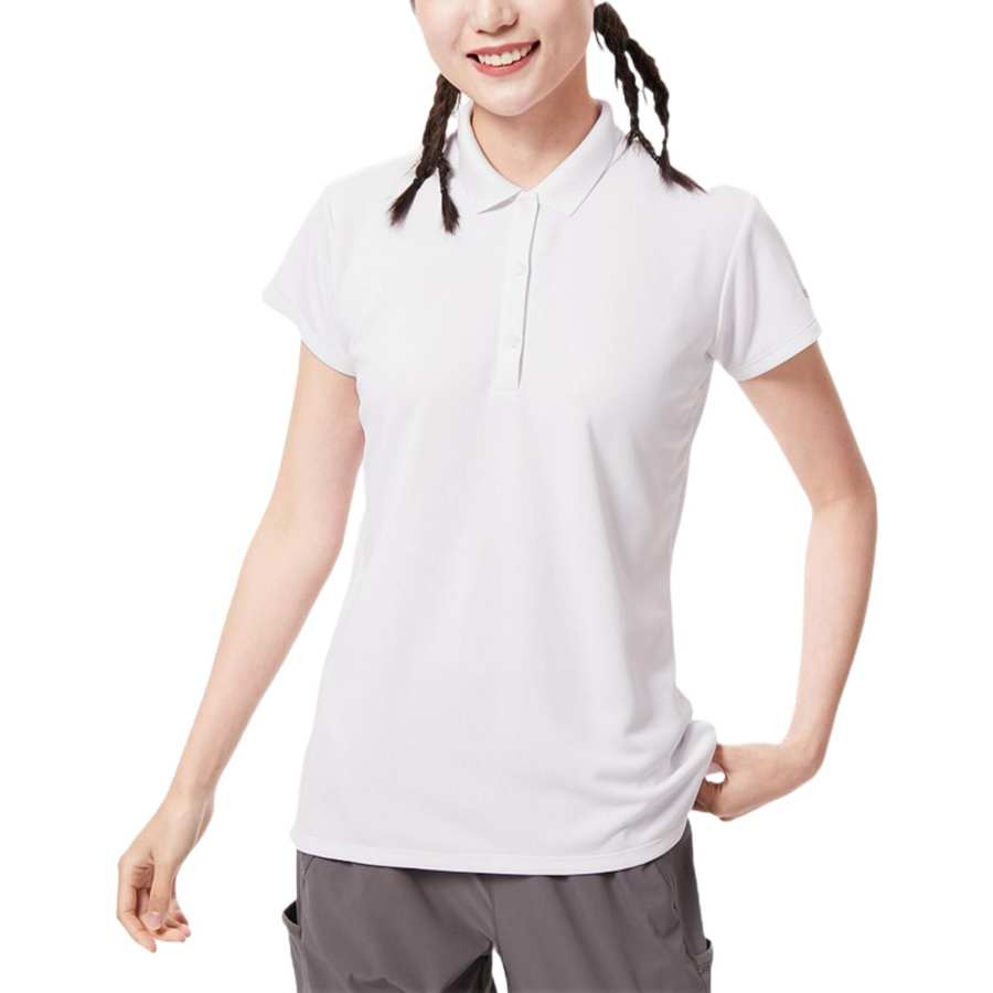 Columbia Polo Shirts Women's White Pointed Collar Moderate Other